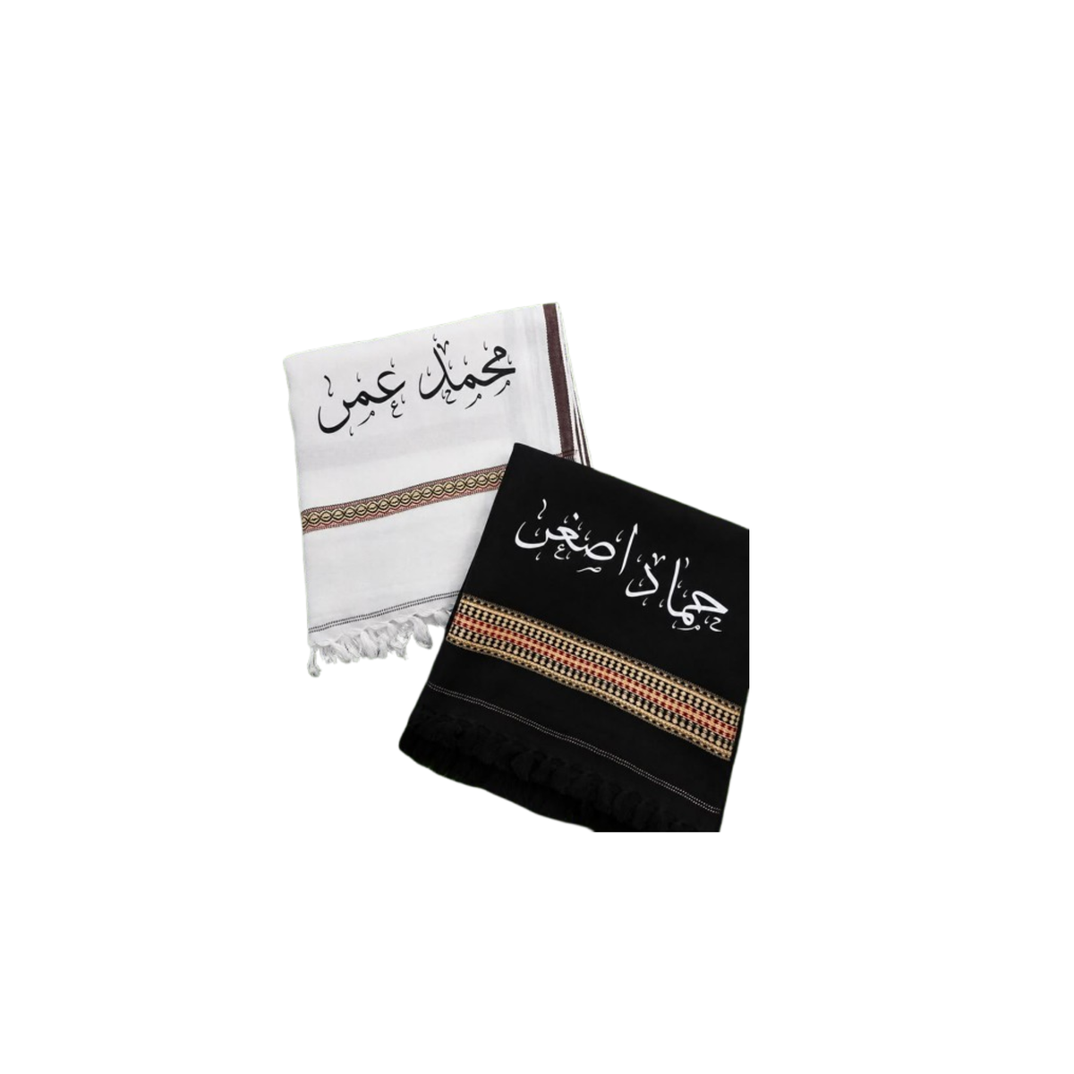 Black Arabic Calligraphy Shawl
