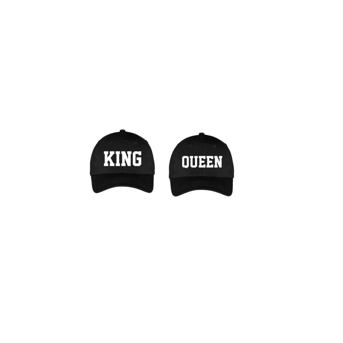 customized matching black couple caps