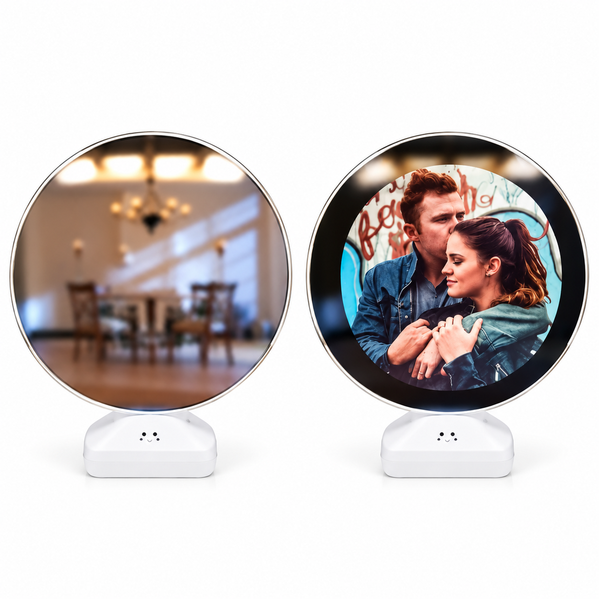Personalized round photo LED night lamp with custom picture